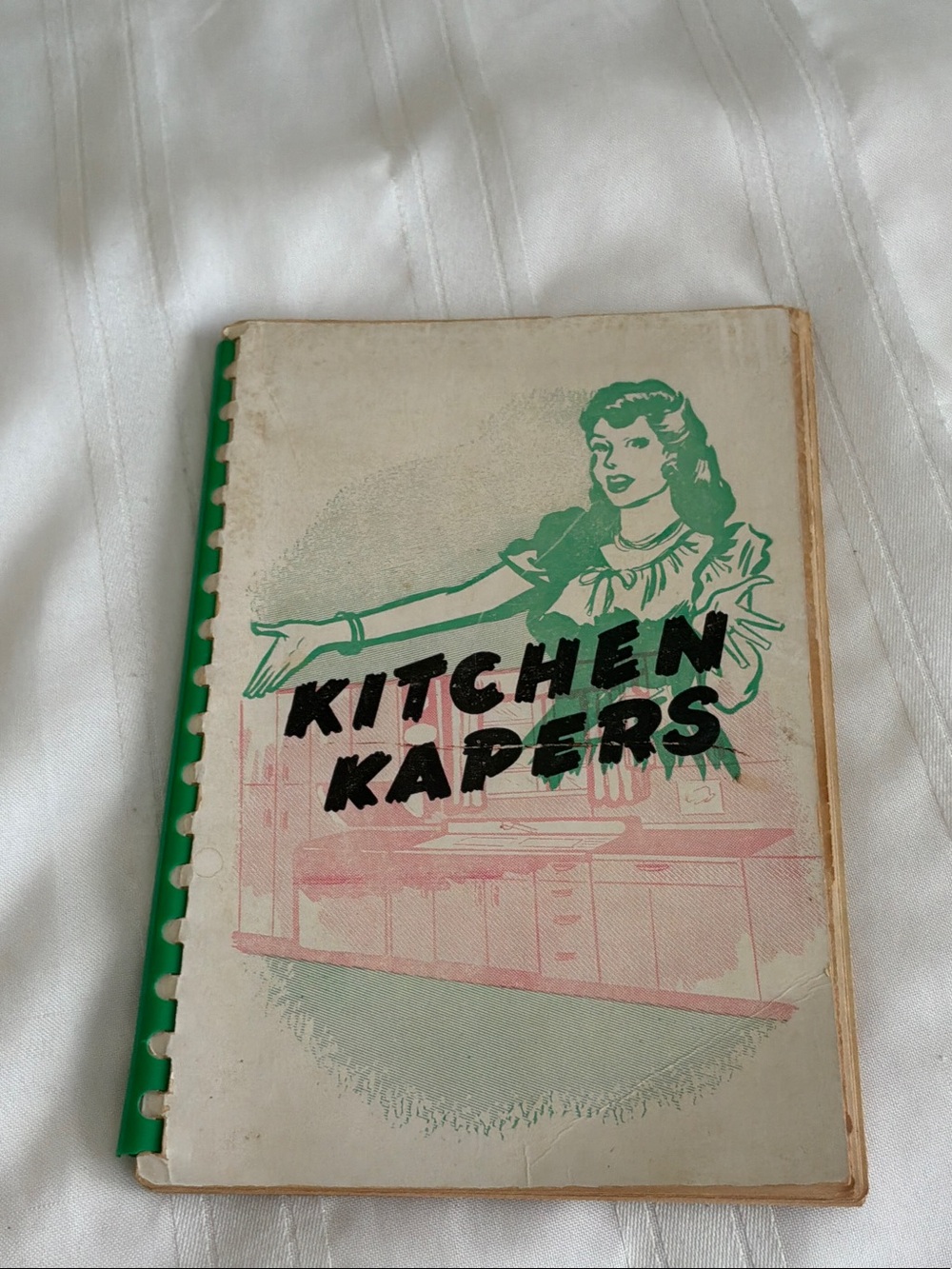 Kitchen Kapers Vintage Recipe Book - Green Cover